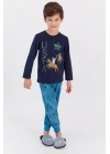 U.s. Polo Assn Lacivert Erkek Çocuk Ribanalı Pijama Takımı