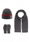 Garson Erkek Çocuk Atkı Bere Eldiven Seti K22180-11 Gri