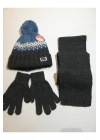 Erkek Garson Atkı Bere Eldiven Üçlü Takım K22180-14-002 9-15 Yaş