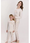 1432 In Bed Kız Çocuk Uzun Kol Pijama Takımı