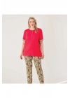 Blu Dream 5030 Kadın Viskon Battal Kısa Kol Pijama Takımı