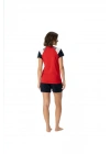 Kırmızı Kadın   T-Shirt ve Şort Yeni Sezon Pijama Takımı