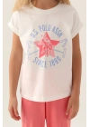 U.S. Polo Assn Lisanslı Starry Krem Kız Çocuk Pijama Takımı