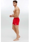 Erkek Kırmızı Orta Boy Deniz Şortu 22006