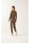 Kırmızı Yeşil Ekose Pijama Takımı