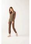 Kırmızı Yeşil Ekose Pijama Takımı