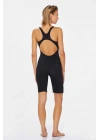LAPİENO Askılı Yarım Taytlı Yüzücü -Sörf Mayo  Siyah