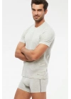 Erkek Penye Likra Compact Kısa Kol 0-yaka T-shirt 2 Li
