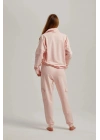 Pembe Renk Pamuklu Kadın Eşofman Takım