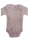 Kız Bebek Fırfırlı Uzun Kollu Çıtçıtlı Body 0-12 Ay