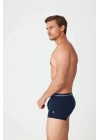 Erkek Lacivert - Gri Melanj 2 Li Boxer