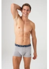 Erkek Gri Melanj - Lacivert 2 Li Boxer 80357