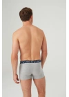 Erkek Gri Melanj - Lacivert 2 Li Boxer 80357