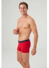 Erkek Kırmızı - Lacivert 2 Li Boxer 80361