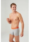 Erkek Gri Melanj - Lacivert 2 Li Boxer 80362