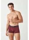 Erkek Lacivert - Baskılı - Bordo 3 Lü Boxer 80450ınt