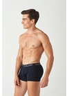 Erkek Lacivert - Baskılı - Bordo 3 Lü Boxer 80450ınt