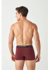 Erkek Lacivert - Baskılı - Bordo 3 Lü Boxer 80450ınt