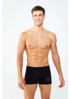 Erkek Antrasit Melanj - Siyah - Baskılı 3 Lü Boxer
