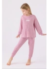 Us Polo Kız Çocuk Uzun Kol Pijama Takım US1987 Leylak