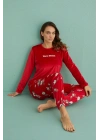 Mihra 13312-5 Kadın Kışlık Kadife Pijama Takımı