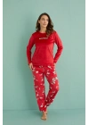 Mihra 13312-5 Kadın Kışlık Kadife Pijama Takımı