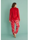 Mihra 13312-5 Kadın Kışlık Kadife Pijama Takımı