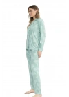 Kadın, Lisanslı, USPA,  Önden Düğmeli, Pijama Takım, Ev Giyim
