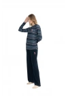 U.S. Polo Assn. Kadın Lacivert Patlı Bol Paça Pijama Takımı 11025K.Z.1ET.AG7.R.1.OU.1.P3.023KMLKE
