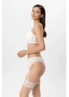 4883 Lingerie Kadın Milan Push Up Dantelli Jartiyer Çorap Sütyen Takım