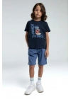 ERKEK ÇOCUK BERMUDA TAKIM - LACİVERT