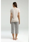 Kadın Krem Kapri Takım