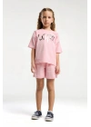 U.S. Polo Assn. Kız Çocuk Pembe Şort Takım