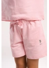 U.S. Polo Assn. Kız Çocuk Pembe Şort Takım