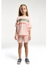 Kız Çocuk Pembe Şort Takım