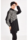 Kadın Zebri Uzun Kollu Tam Kapalı Tesettür Mayo 1224