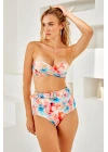 Dolgulu Straplez Aksesuarlı Bikini Takım 4204