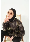 Yaprak Desenli Oversize Tesettür Mayo