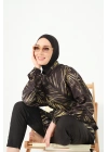 Yaprak Desenli Oversize Tesettür Mayo