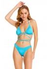 Mavi Brazillian Üçgen Bikini Takımı