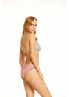 Çiçek Desen Üçgen Bikini Takımı