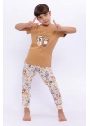 But First Kahverengi Kız Çocuk Pijama Takımı