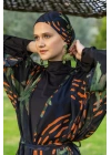Palmiye Desenli Tesettür Mayo