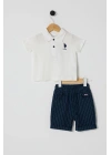 U.S.POLO ERKEK BEBEK 2Lİ T-SHIRT TAKIM - BEYAZ/LACİVERT