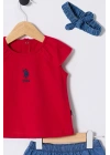 U.S. Polo Assn. Kız Bebek Kırmızı Bebek Takım