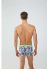 Erkek Baskılı-gri 2li Boxer