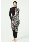 Zebra Desenli Tulum Mayo