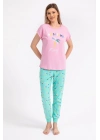Rolypoly Positive Stay Pembe Kadın Pijama Takımı