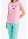 Rolypoly Positive Stay Pembe Kadın Pijama Takımı