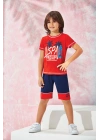 Kırmızı Us Polo Erkek Çocuk Bermuda Takım - 6187
